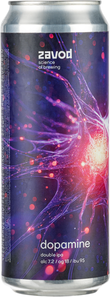 Изображение Пиво светлое ДИПА 7,2% н/ф Завод Дофамин Русский Крафт ж/б, 0,45 л