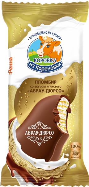 Изображение Мороженое пломбир эскимо Коровка из Кореновки со вкусом игристого Кореновский МКК флоупак, 70 г