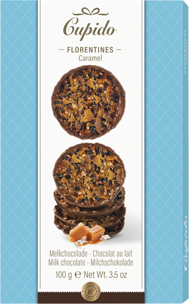 Изображение Печенье флорентийское Купидо карамель и молочный шокол Гамлет кор, 100 г