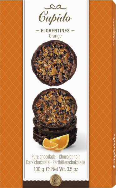 Изображение Печенье флорентийское Купидо апельсин и темный шоколад Гамлет кор, 100 г