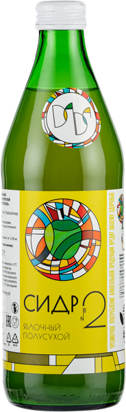 Изображение Сидр яблочный п/сух 5,0% ф Дальняя Дача ДаДа №2 Сюр с/б, 0,5 л