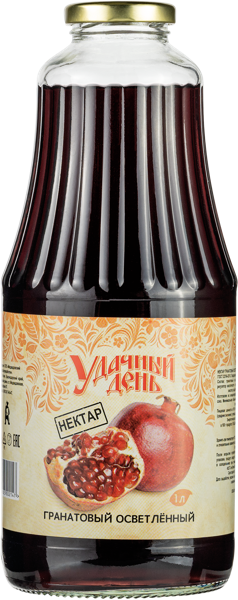 Изображение Нектар осветленный Удачный день гранатовый Медведовский завод с/б, 1 л