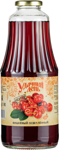 Изображение Нектар осветленный Удачный день вишневый Медведовский завод с/б, 1 л