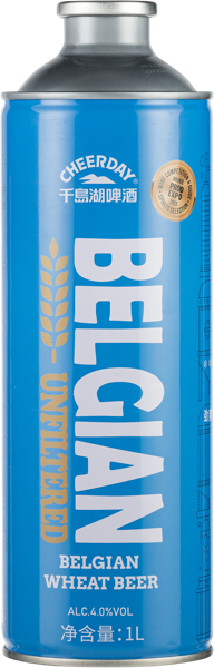 Изображение Пиво светлое Эль 4% н/ф Чирдэй Бельгийское пшеничное Хенгжоу ж/б, 1 л