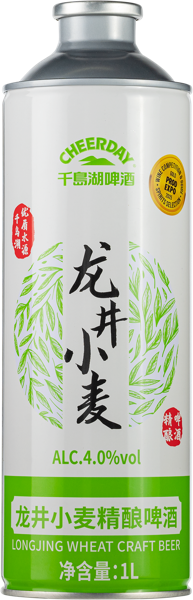 Изображение Пиво светлое Эль 4% н/ф Чирдэй Лунзин пшеничное Хенгжоу ж/б, 1 л