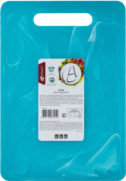 Изображение Доска 35*25см разделочная Аполло клауд ассорти пластик Аполло м/у, 1 шт