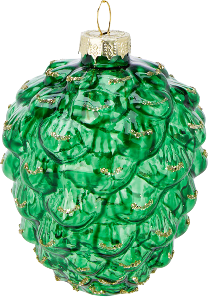 Изображение Подвеска 9см стекло Купман шишка с блестками ассорти Купман Интернэшнл , 1 шт