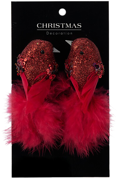 Изображение Елочное украшение 12см текстиль Купман птица на прищепке Купман Интернэшнл , 1 шт