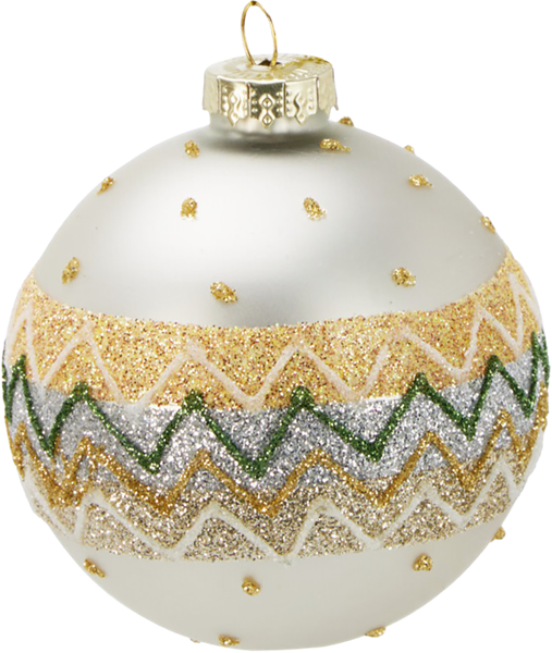 Изображение Шар 8см стекло Купман с блестящим узором Купман Интернэшнл , 1 шт