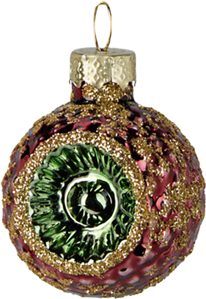 Изображение Шар 4см стекло Купман с выемкой в середине Купман Интернэшнл п/у, 6 шт