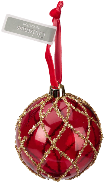 Изображение Шар 8см пластик Купман с золотыми ромбами Купман Интернэшнл , 1 шт