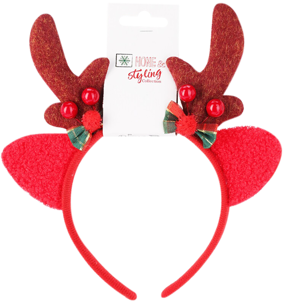 Изображение Ободок 20см карнавальный Купман рога оленя с ягодами Купман Интернэшнл , 1 шт