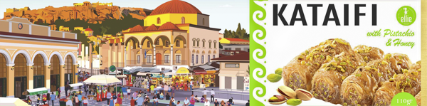 Изображение Катаифи Элли с фисташками и медом Макридари кор, 110 г