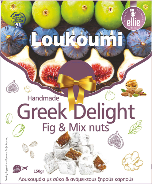 Изображение Рахат-Лукум Элли с инжиром и орехами Макридари кор, 150 г