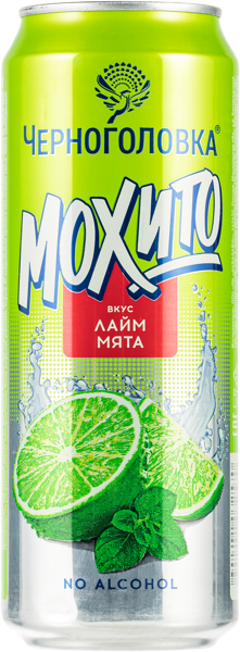 Изображение Напиток газ Черноголовка Мохито лайм-мята Аквалайф ж/б, 0,45 л