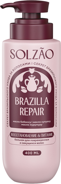 Изображение Бальзам для поврежд волос Солзао восстановление питание Капелла п/у, 400 мл