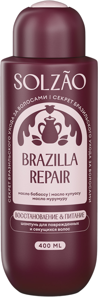 Изображение Шампунь для поврежд волос Солзао восстановление питание Капелла п/у, 400 мл