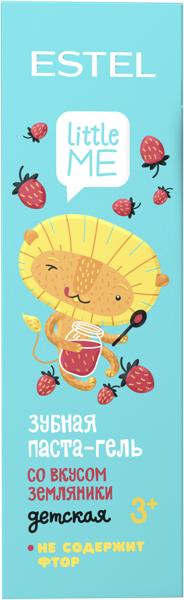 Изображение Зубная паста детская от 3 лет Эстель литтл ми земляника Юникосметик п/у, 60 мл