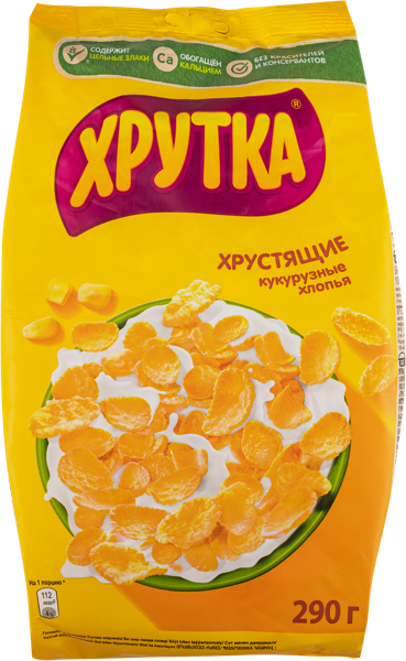 Изображение Хлопья кукурузные Хрутка хрустящие Сириал Партнерс Рус м/у, 290 г