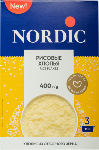 Изображение Хлопья рисовые Нордик 3мин Копэкер Агро кор, 400 г