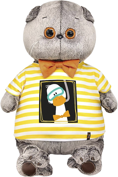 Изображение Мягкая игрушка 60см Будибаса басик в футболке гусик МПП ООО , 1 шт