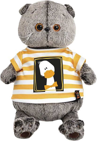 Изображение Мягкая игрушка 22см Будибаса басик в футболке гусик МПП ООО , 1 шт