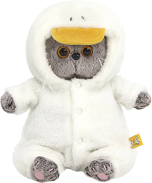 Изображение Мягкая игрушка 20см Будибаса басик бейби в комбинезоне гусик МПП ООО , 1 шт