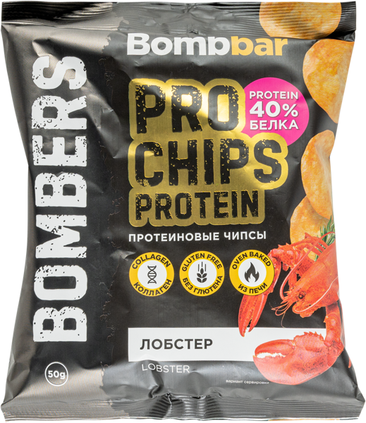 Изображение Чипсы цельнозерновые Бомббар протеин лобстер Фитнес Фуд м/у, 50 г