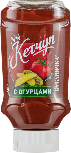 Изображение Кетчуп томатный Кубаночка с огурцами №6 Гранд-Стар п/б, 500 г