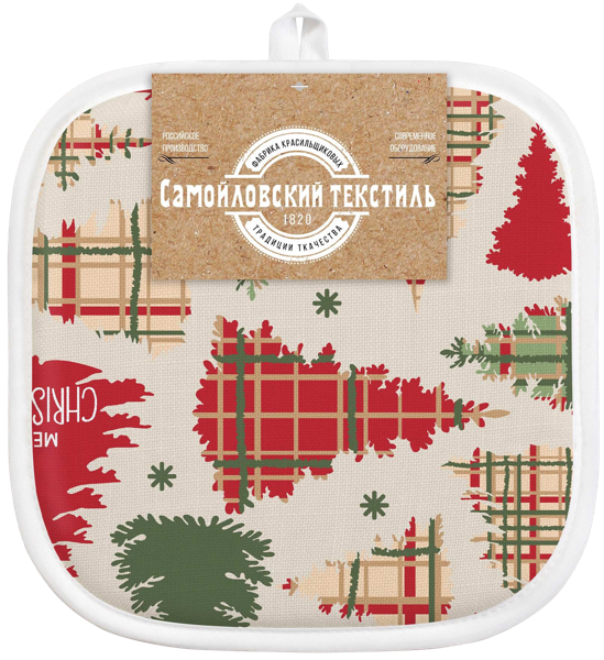 Изображение Прихватка 20см для горячего Самойловский текстиль мерри кристмас Нордтекс карт/уп, 1 шт