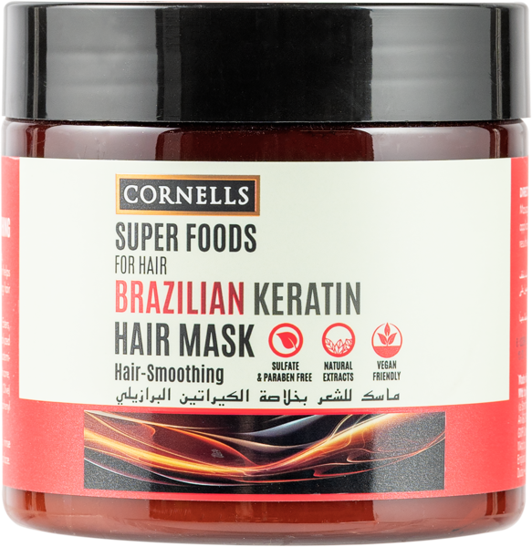 Изображение Маска для всех типов волос Корнеллс кератин укрепляющая Премьер косметикс п/у, 475 мл