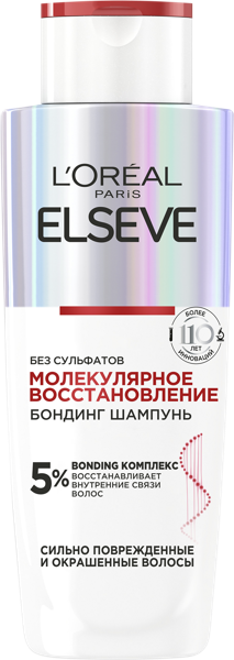 Изображение Шампунь для поврежд волос Эльсев молекул восстановление Лореаль п/у, 200 мл