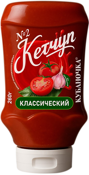 Изображение Кетчуп томатный Кубаночка классический №2 Гранд-Стар п/б, 260 г