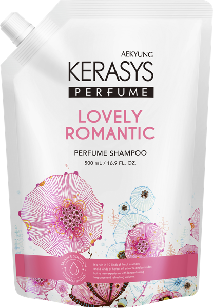 Изображение Шампунь для всех типов волос Керасис Парфюм Романтик увлажнение объем запаска Экён м/у, 500 мл