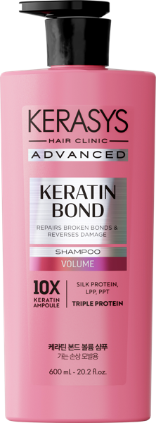 Изображение Шампунь для всех типов волос Керасис Эдванс Кератин Бонд объем с коллагеном Экён п/у, 600 мл