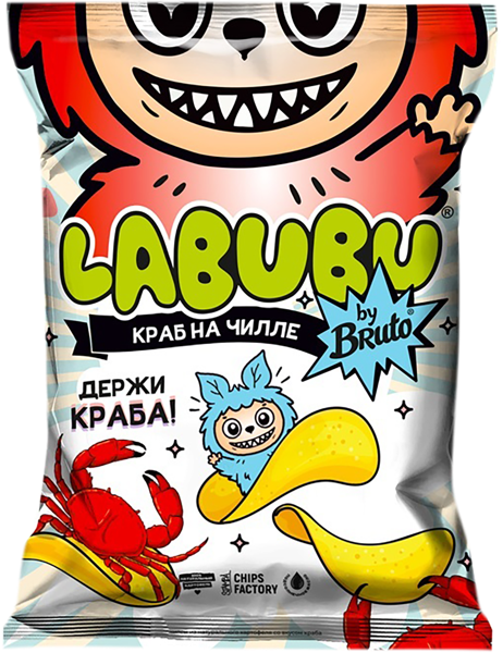 Изображение Чипсы картофельные Лабубу краб Стамба м/у, 75 г