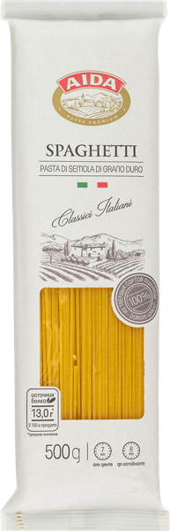 Изображение Макароны из твердых сортов Аида спагетти Агро-Альянс ОМФ м/у, 500 г