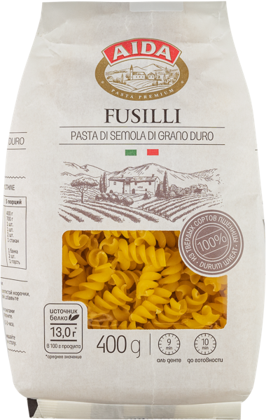 Изображение Макароны из твердых сортов Аида фузили Агро-Альянс ОМФ м/у, 400 г