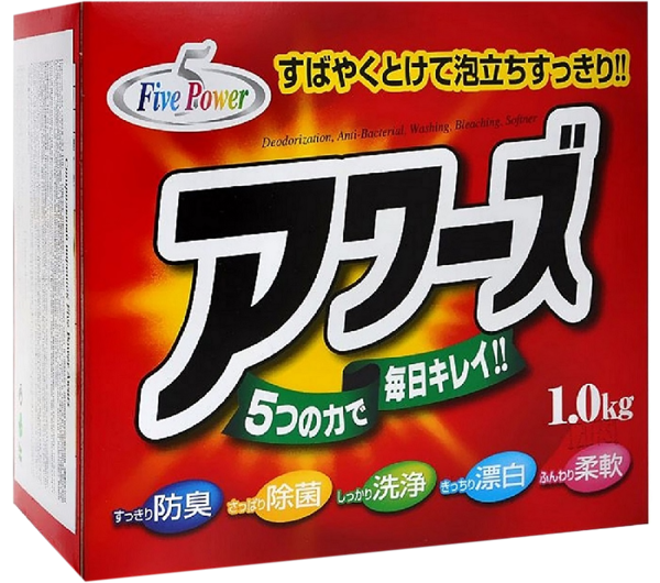 Изображение Стиральный порошок концентрат Файв повер белое и светлое белье Рокет Соп Ко ЛТД к/у, 1 КГ