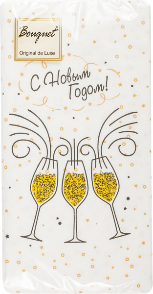 Изображение Салфетки 2х-слойные 33*33см Арт букет новый год с новым годом! Русская Бумага м/у, 20 шт