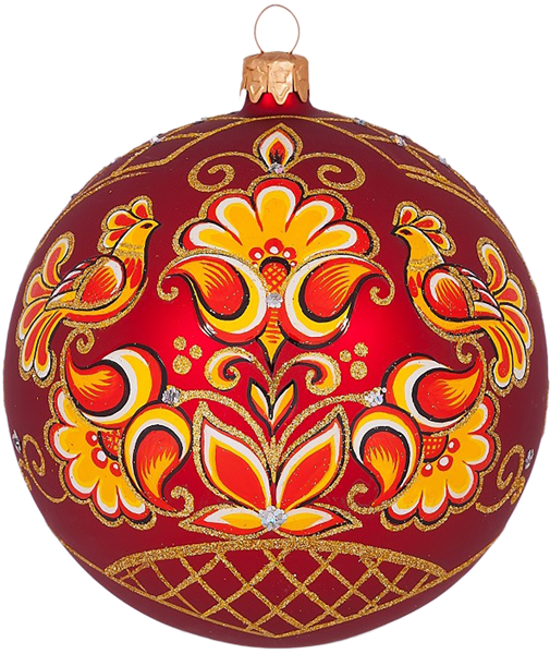 Изображение Шар 7 Русский узор стекло Ёлочка С1868 Клинская игрушка к/у, 1 шт