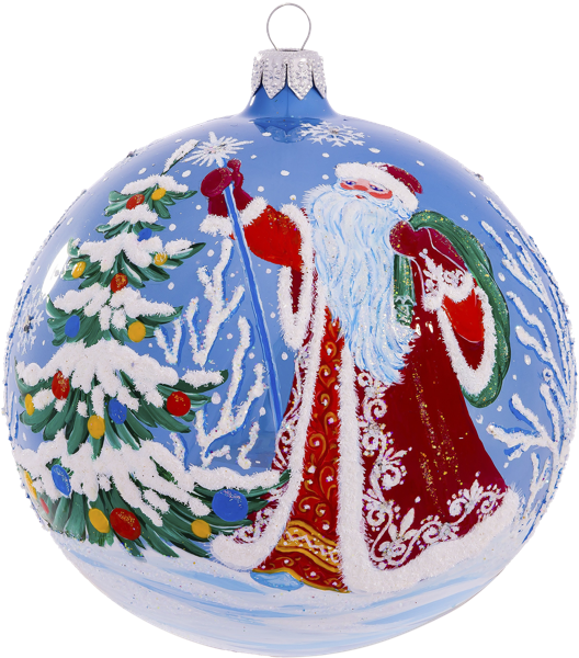 Изображение Ш7 Дедушка Мороз стекло Ёлочка С2226 Клинская игрушка к/у, 1 шт