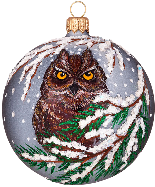 Изображение Шар 5 Мудрость стекло Ёлочка С2167 8,5см Клинская игрушка к/у, 1 шт