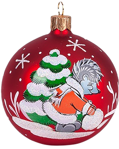 Изображение Шар 4 Лесной стекло Ёлочка С841 Клинская игрушка к/у, 1 шт