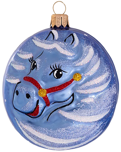Изображение Фигурка Зодиак стекло Ёлочка С1151 Лошадка Клинская игрушка к/у, 1 шт