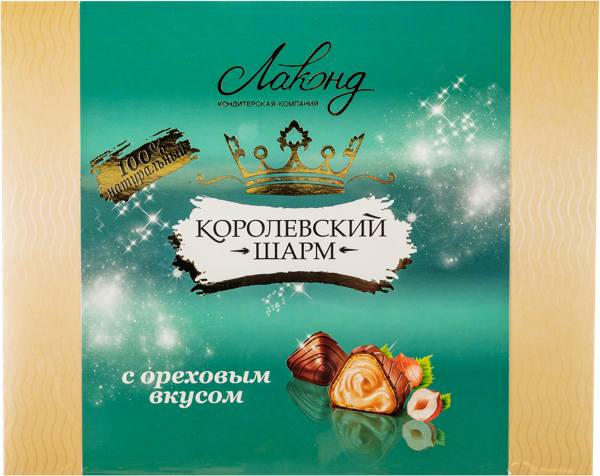 Изображение Конфеты вафельные Королевский Шарм с ореховой начинкой Лаконд кор, 235 г
