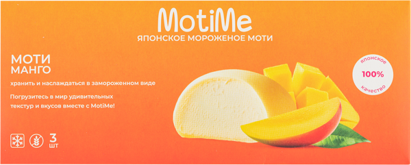 Изображение Мороженое манго МотиМи моти пломбир Крафт Десерт ООО кар/уп, 120 г