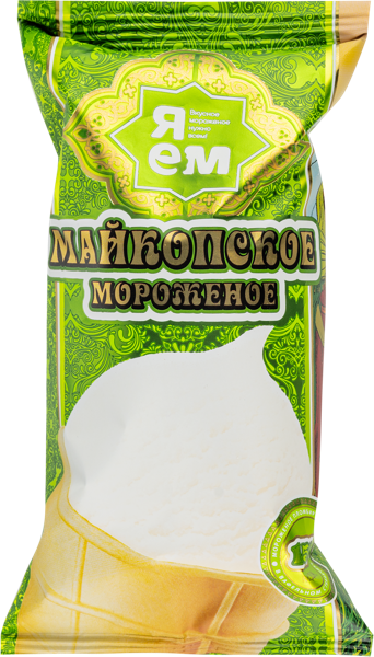 Изображение Мороженое ваф стакан Майкопское пломбир ванильный Авис флоупак, 80 г