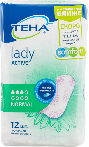 Изображение Прокладки урологические Тена леди актив нормал ЭвоКом ООО м/у, 12 шт