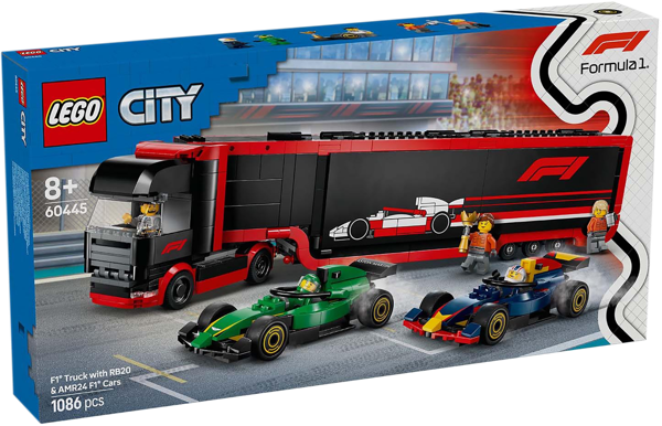 Изображение Конструктор с 8 лет 60445 Лего город автовоз F1 с машинами Лего к/у, 1 шт